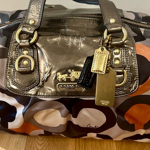 COACH Optic Signature Satchel Handbag - Picture 3 of 7